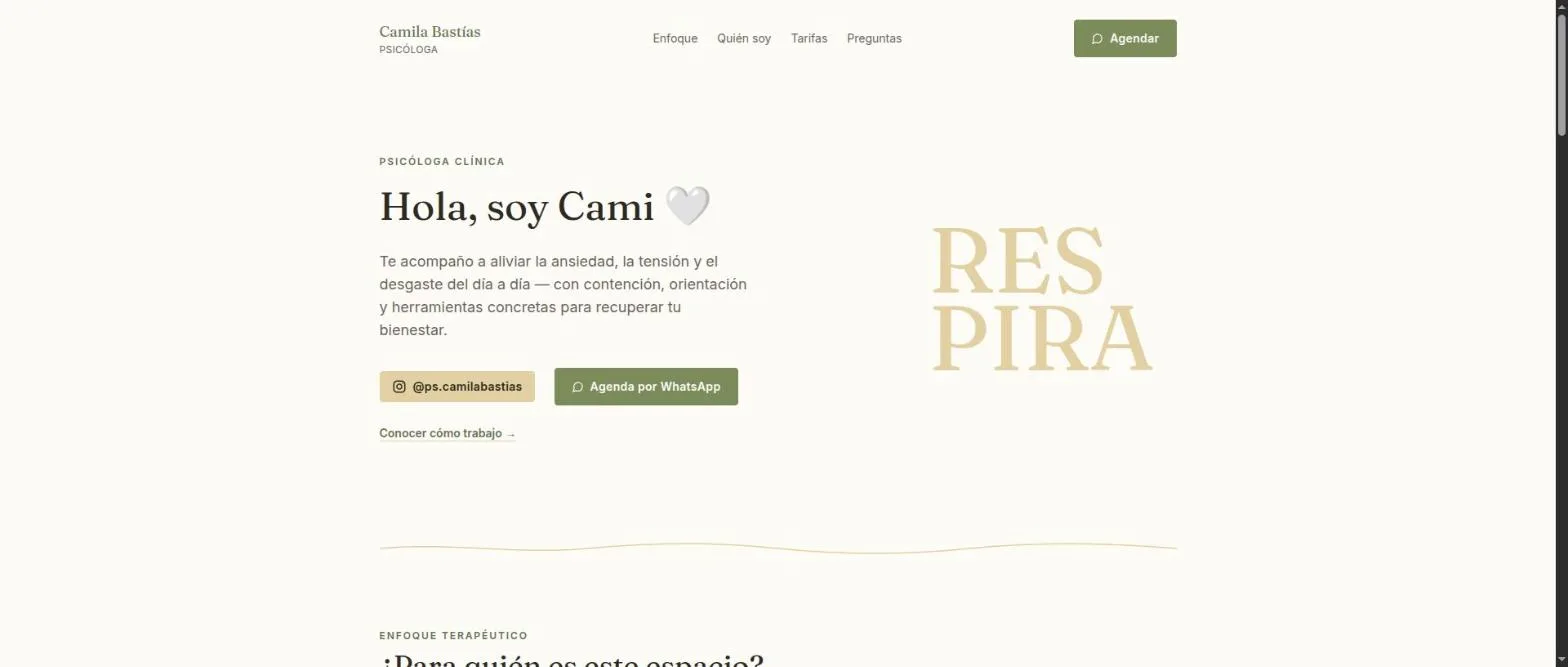 Portal para psicóloga clínica